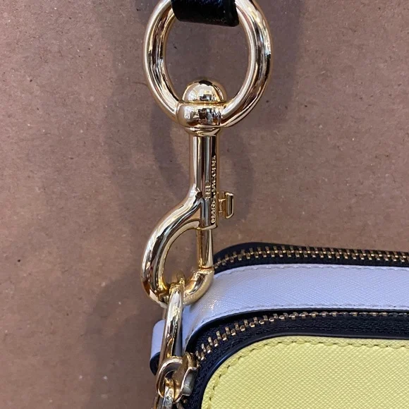 Marc Jacobs Yellow Crossbody Camera Bag with Checker Strap - Picture 5 of 15